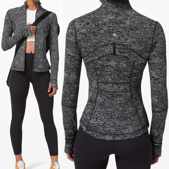 lululemon athletica Jackets & Blazers - Lululemon Digital Rain Jacquard Black White Define Jacket * Luxtreme Size 6